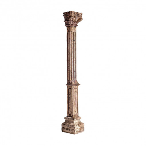 COLUMNA DASHA REF. 31255, DIN LEMN MASIV DE TEC, STIL RUSTIC, VIC