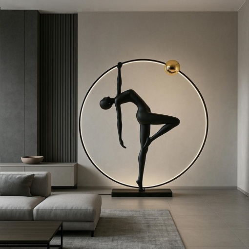 LAMPADAR EXCLUSIVIST 222CM, HUMAN ACROBATIC, EDITIE LIMITATA, FIBRA DE STICLA SI LED