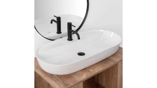 LAVOAR REA AURA, ALB, 81 CM, DIN CERAMICA, CALITATE SUPERIOARA