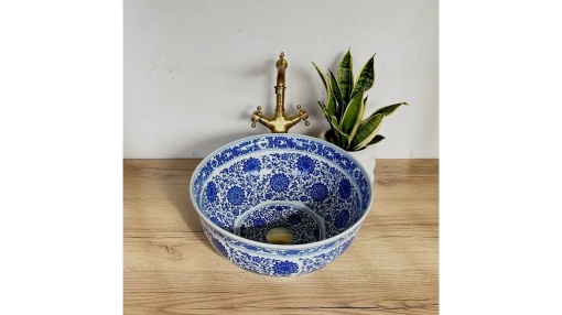 LAVOAR REA BELLA, 41,5 CM, ALBASTRU, DIN CERAMICA, CALITATE SUPERIOARA