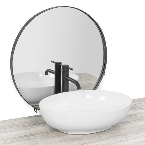 LAVOAR REA CAROLA, SLIM, 51,5 CM, ALB, DIN CERAMICA, CALITATE SUPERIOARA