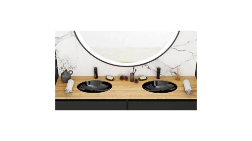 LAVOAR REA INCASTRAT NEL, 47,5 CM, NEGRU, DIN CERAMICA, CALITATE SUPERIOARA