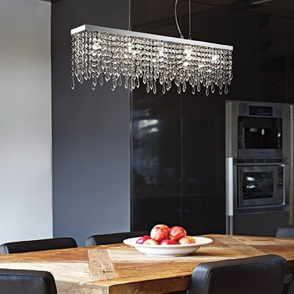 LUSTRA CRI STALGIADA SP7, TRASPARENTE, DESIGN CLASIC, IDEAL LUX