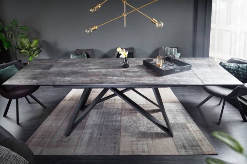 MASA EXTENSIBILA DE LUX 180/220/260CM, ATLAS, COD 40118, DIN METAL, STICLA SI CERAMICA, ARTIM GROUP SELECTION