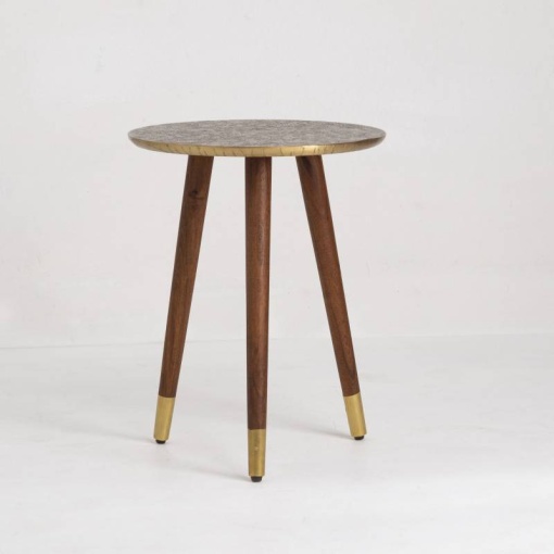 MASUTA DE CAFEA, ALCASAR 50CM, METAL SI LEMN, AURIE, COD 43352, MODEL DEOSEBIT