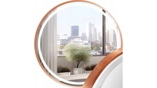 OGLINDA BAIE REA MMJ, CU LED, 50CM, CUPRU PERIAT, DIN STICLA, CALITATE SUPERIOARA