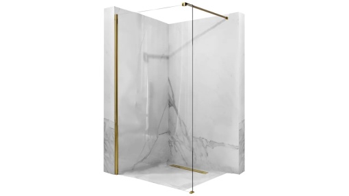 PARAVAN DE DUS REA AERO WALK IN, 110CM, AURIU, DIN STICLA, CALITATE SUPERIOARA
