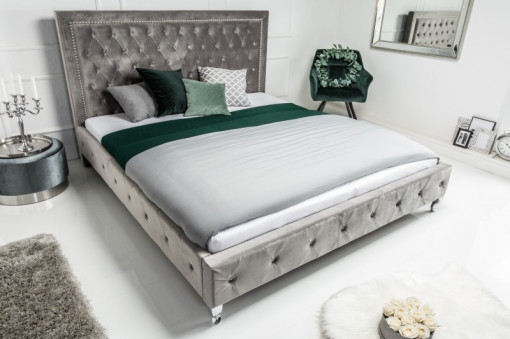 PAT DUBLU, EXTRAVAGANCIA 180CM, COD 38968 GRI ARGINTIU DESIGN MODERN