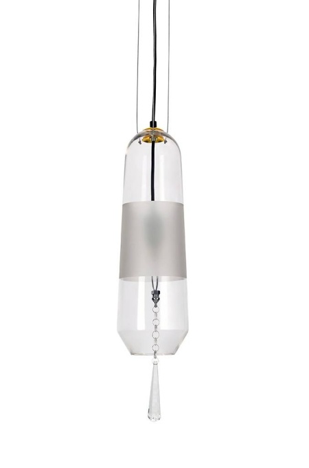 PENDUL NEWEL, TRANSPARENT, DIN METAL SI STICLA, STIL MODERN, B2