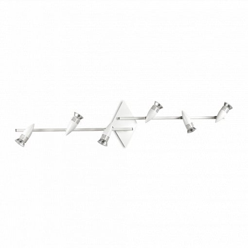PLAFONIERA ALFA PL6, ALB, DIN METAL, STIL MODERN