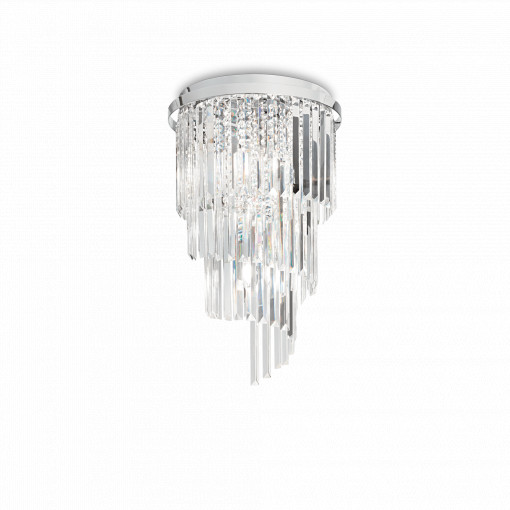 PLAFONIERA CARLTON PL8, CROM, DIN CRISTAL, STIL MODERN