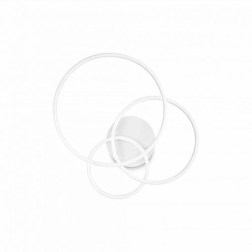 PLAFONIERA FRAME PL CERCHIO, ALB, DIN METAL, STIL MODERN