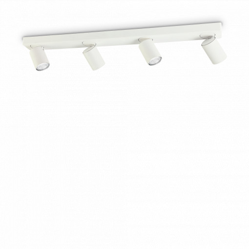 PLAFONIERA RUDY PL4 ROUND, ALB, DIN ALUMINIU, STIL MODERN