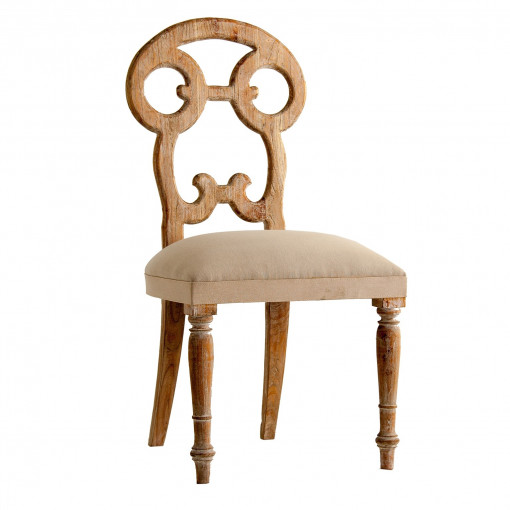 SCAUN SHIMLA REF. 24449, CULOARE NATURALA, STIL CLASIC, DIN LEMN MASIV, IN SI SPUMA, VIC