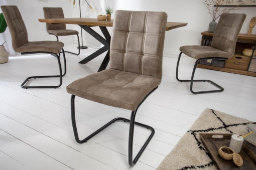 SCAUN TAUPE VINTAGE MODENA 40551 DESIGN MODERN