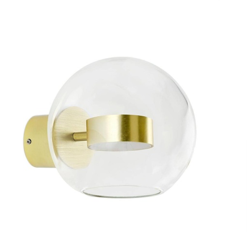 APLICA CAPRI 1, DIN METAL SI STICLA, AURIE/TRANSPARENT, STIL MODERN