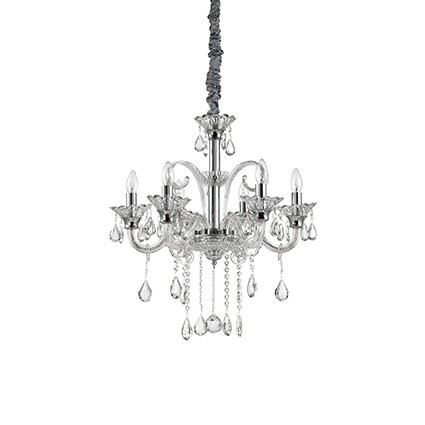 CANDELABRU CRISTAL COLOSSAL SP6, TRASPARENT, DESIGN CLASIC, IDEAL LUX