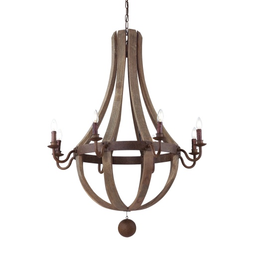 CANDELABRU MILLENNIUM SP8, MARO, DIN METAL SI LEMN, STIL VINTAGE