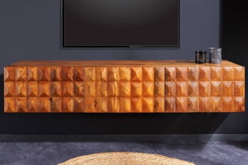COMODA TV 160CM, VULCANO, DIN LEMN MASIV DE MANGO, ASPECT 3D, ARTIM GROUP SELECTION