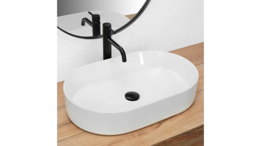 LAVOAR REA NADIA, ALB, 61 CM, DIN CERAMICA, CALITATE SUPERIOARA