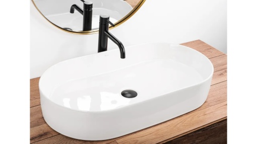 LAVOAR REA NADIA, ALB, 71 CM, DIN CERAMICA, CALITATE SUPERIOARA
