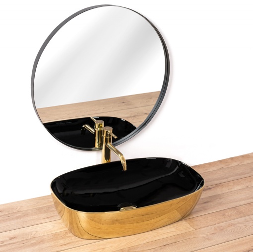 LAVOAR REA RICH, AURIU/NEGRU, 60,5 CM, DIN CERAMICA, CALITATE SUPERIOARA