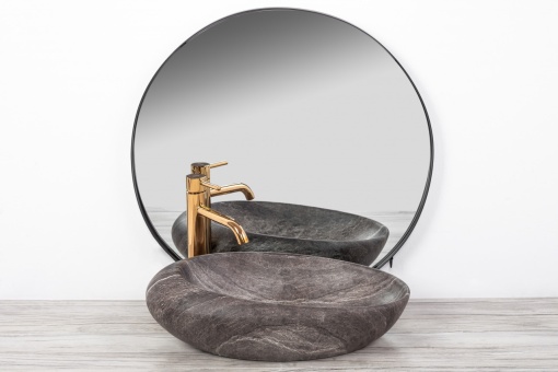 LAVOAR REA ROXY A, STONE, EFECT DE PIATRA GRI, 49 CM, DIN CERAMICA, CALITATE SUPERIOARA
