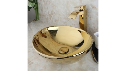 LAVOAR REA SOFIA, AURIU, 41 CM, DIN CERAMICA, CALITATE SUPERIOARA
