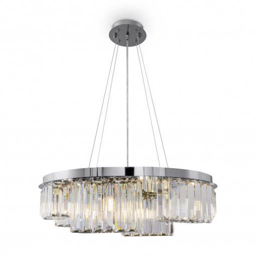 LUSTRA COLLINE MOD083PL-06CH, DIN METAL SI STICLA, STIL MODERN, MAYTONI