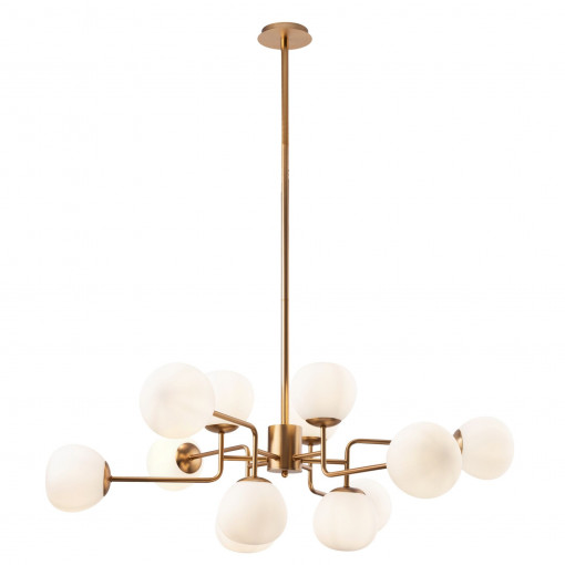 LUSTRA ERICH MOD221-PL-12-G, DIN METAL SI STICLA, STIL MODERN, MAYTONI