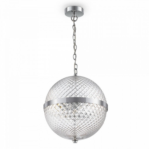 PENDUL YONKERS P004PL-01CH, DIN METAL SI STICLA, STIL MODERN, MAYTONI