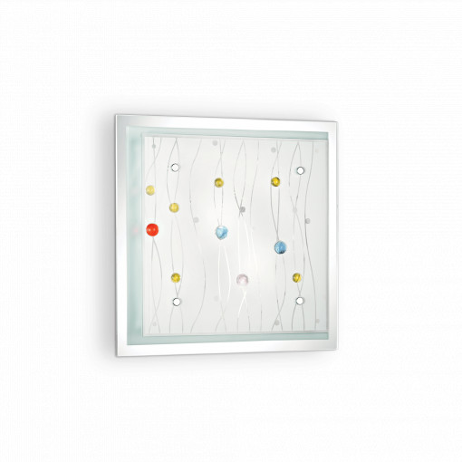PLAFONIERA OCEAN PL2, MULTICOLOR, DIN STICLA, STIL MODERN