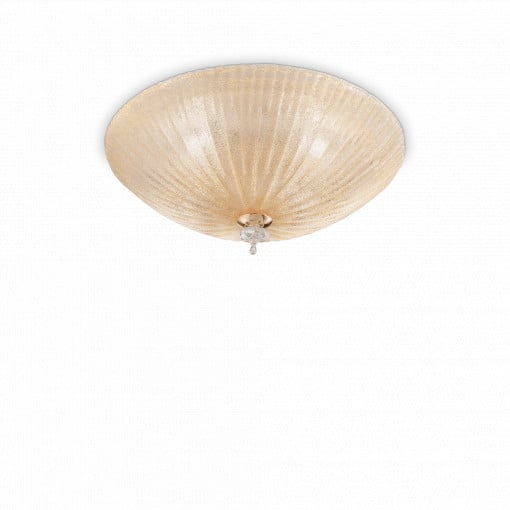 PLAFONIERA SHELL PL3, AMBER, DIN STICLA, STIL MODERN