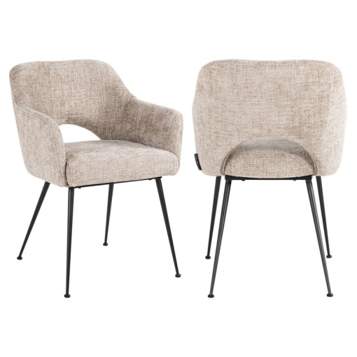 SCAUN DINING JENTHE DESERT RENEGADE, S4710, CONFECTIONAT DIN 100% POLIESTER SPUMA SI METAL, RICHMOND INTERIORS