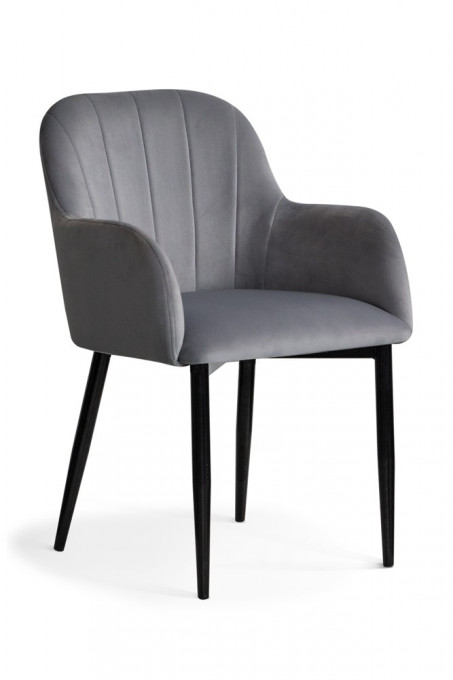 SCAUN DINING TULIP GRI/NEGRU - DESIGN MODERN