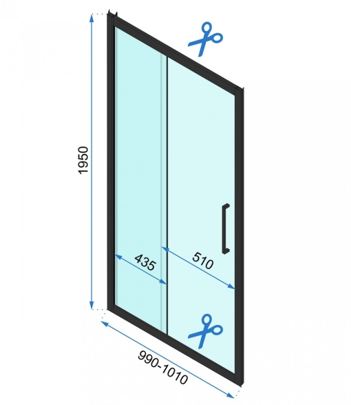 USA DE DUS, REA RAPID SLIDE, 100CM, GLISANTA, DE CULOARE NEAGRA, CALITATE SUPERIOARA, REA