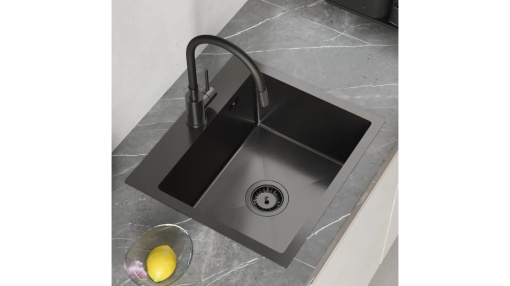 CHIUVETA BUCATARIE REA LUKE 100, CU BATERIE INCLUSA, NEGRU, DIN INOX, CALITATE SUPERIOARA