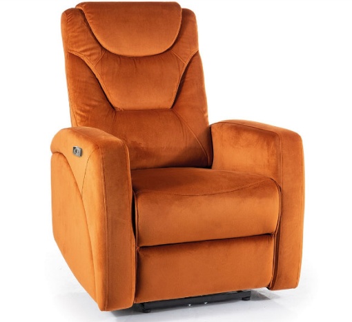 FOTOLIU CONFORTABIL KRONOS, SCORTISOARA 4215, TAPITERIE DIN CATIFEA, CU FUNCTIE DE RABATARE SI PORT USB INCORPORAT
