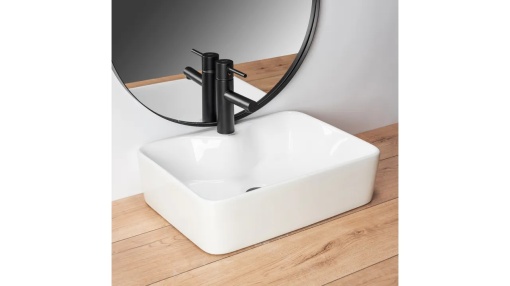LAVOAR REA KELLY, ALB, 49 CM, DIN CERAMICA, CALITATE SUPERIOARA