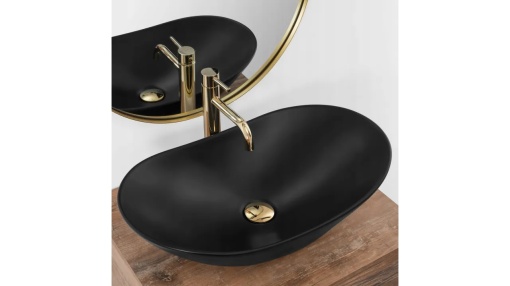 LAVOAR REA ROYAL, NEGRU MAT, 61,5 CM, DIN CERAMICA, CALITATE SUPERIOARA