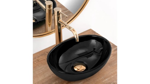 LAVOAR REA SOFIA MINI, NEGRU, 35 CM, DIN CERAMICA, CALITATE SUPERIOARA