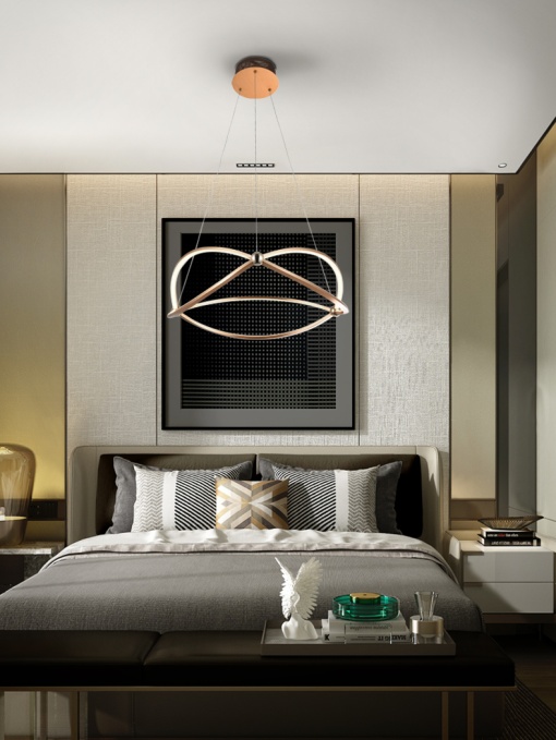 LUSTRA/PLAFONIERA OCELLIS, 57 CM, AURIU ROSE/OPAL, DIN METAL, ALUMINIU SI SILICON, STIL MODERN