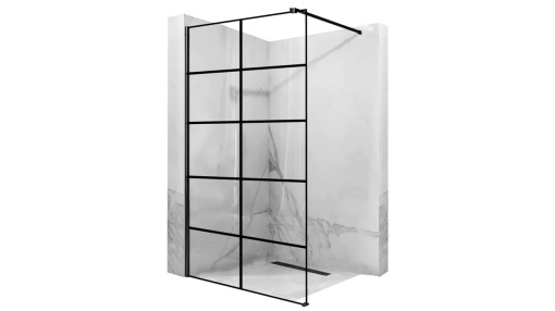 PARAVAN DE DUS REA BLER-1, 90CM, NEGRU, DIN STICLA, CALITATE SUPERIOARA