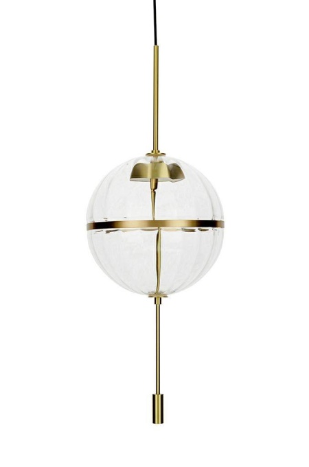 PENDUL CHAPLIN 360, ALAMA/TRANSPARENT, CONFECTIONAT DIN METAL SI STICLA, STIL MODERN
