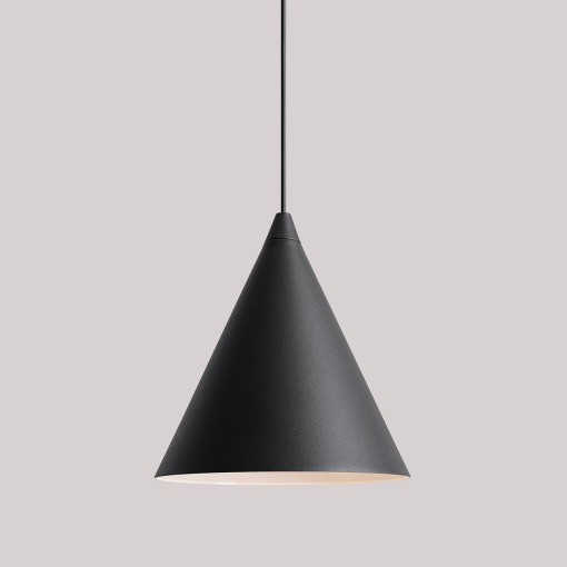PENDUL FORM, 200 CM, NEGRU, DIN METAL, STIL MODERN