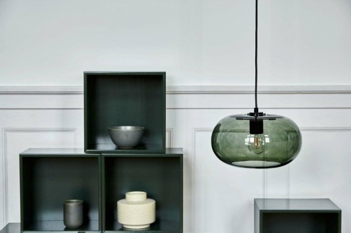 PENDUL KOBE, VERDE FUMURIU, DIN METAL SI STICLA, STIL MODERN, B2