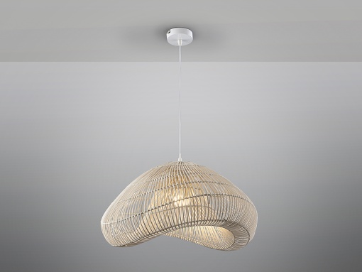 PENDUL SABAH, 55 CM, NATURAL, DIN METAL SI RATAN, STIL MODERN