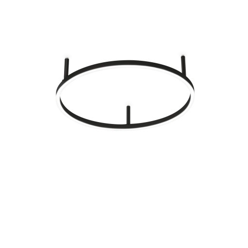 PLAFONIERA ORACLE SLIM PL D050 ROUND, NEGRU, DIN POLICARBONAT, STIL MODERN