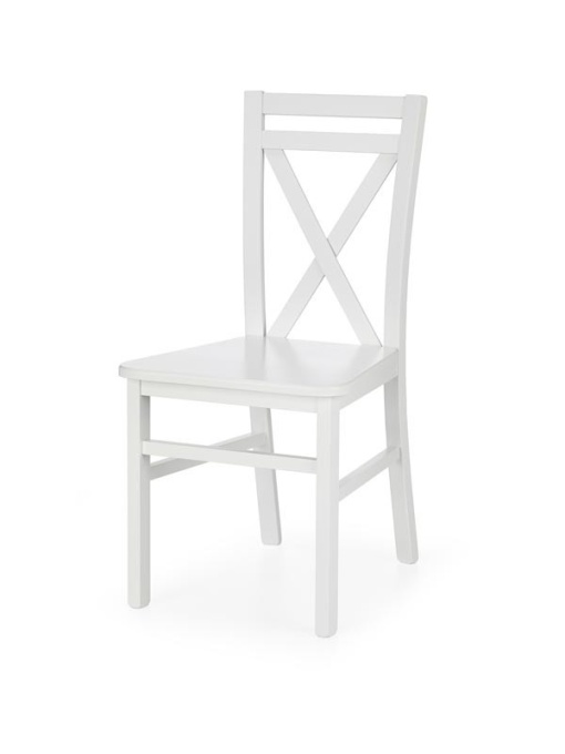 SCAUN DINING DARIUSZ 2, ALB, DIN LEMN MASIV DE FAG, STIL CLASIC