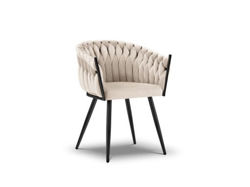 SCAUN EXCLUSIVIST SHIRLEY BEIGE, TAPITERIE DIN CATIFEA SI NEGRU, STIL MODERN, ARTIM GROUP SELECTION